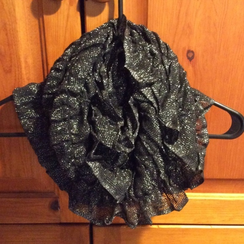 Stretchy Scarf in Black & Silver